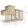 IDMarket - Poulailler Comfort avec pondoir en Bois