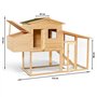 IDMarket - Poulailler Comfort avec pondoir en Bois