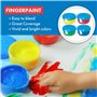 Maped Color'Peps 4 Pots de Peinture Doigt pour Bébé et Enfant dès 1 an - Gouache Pots de 80 gr - Nettoyage Facile à l'eau - Coul