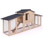 Probache - Poulailler VIP avec clapier Double XXL en Bois
