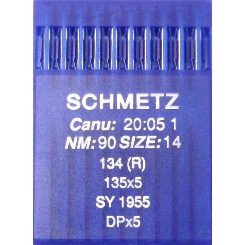 Schmetz 10 Aiguilles rondes pour machine à coudre Système 134 (R) Industrie St. 90