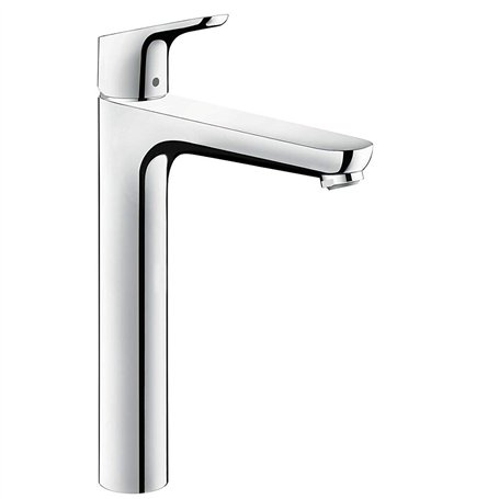 hansgrohe Focus - Mitigeur de lavabo sans tirette ni vidage, Robinet de salle de bain avec hauteur sous bec 230 mm, économie d'e