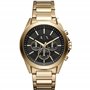 Armani Exchange Montre pour homme , mouvement chronographe, boîtier en acier inoxydable doré de 44 mm avec bracelet en acier ino