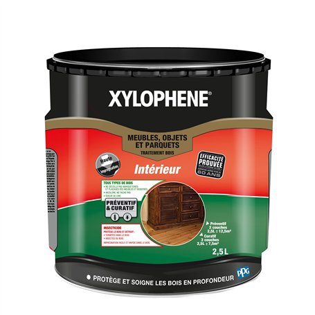 XYLOPHÈNE - Traitement Bois Intérieur - Meubles/Objets/Parquets - Réparation du Bois - Anti Insecticide & Termites - Traitement 