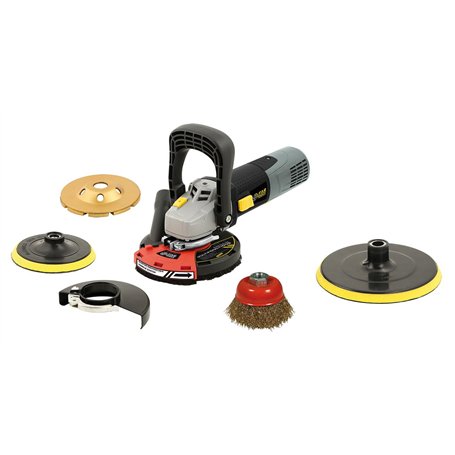 Fartools PMF1300 Surfaceuse multi-matériaux 1400 W 5en1 : ponçage (bois/plâtre), décapage, lustrage, meulage et surfaçage béton 