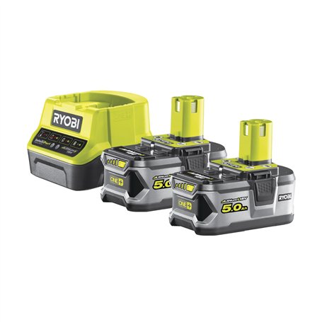 Ryobi 5133003364 Pack Chargeur 1 h + 2 batteries 18 V 5 Ah