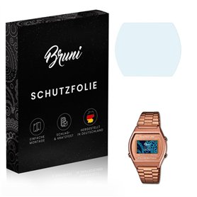 Bruni Protecteur d'écran compatible avec Casio B640WC-5AEF Film Protecteur, cristal clair Écran protecteur (2X)