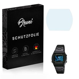 Bruni Protecteur d'écran compatible avec Casio B640WB-1BEF Film Protecteur, cristal clair Écran protecteur (2X)