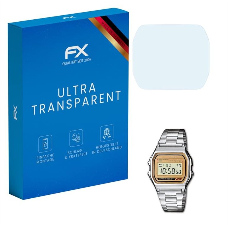 atFoliX Film Protection d'écran compatible avec Casio A158WEA-9EF Protecteur d'écran, ultra-clair FX Écran protecteur (3X)