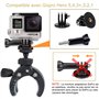UTEBIT Support Guidon de Moto Vélo pour GoPro, 360° Rotatif Fixation Montage Support avec Support Telephone, Fixation Camera Cla