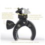 UTEBIT Support Guidon de Moto Vélo pour GoPro, 360° Rotatif Fixation Montage Support avec Support Telephone, Fixation Camera Cla