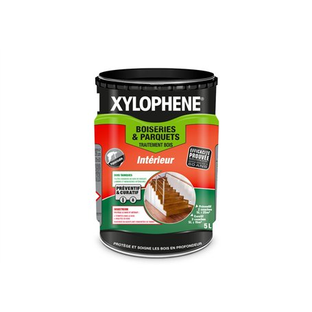 XYLOPHENE - Traitement Bois et Parquet Intérieur - Préparation du bois - Traitement Préventif et Curatif pour les Boiseries et P