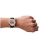 Emporio Armani Montre pour homme, mouvement automatique, boîtier en acier inoxydable or rose de 43 mm avec bracelet en cuir, AR6