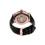 Emporio Armani Montre pour homme, mouvement automatique, boîtier en acier inoxydable or rose de 43 mm avec bracelet en cuir, AR6