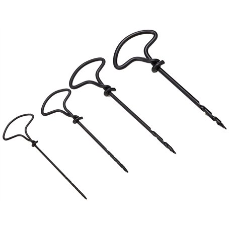 Tivoly 11100722345 Vrilles à bois, Noir, Set de 4 Pièces