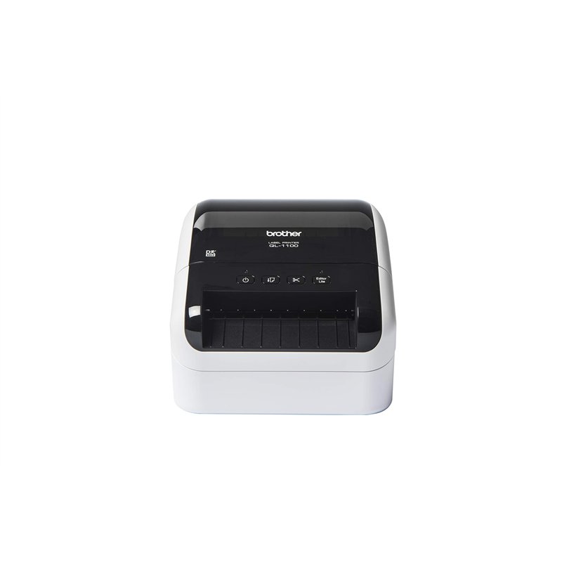 Brother QL-1100 Imprimante d'Étiquettes Industrielle - Grands Formats - Inclus 1 Rouleau DK11247 et 1 Rouleau DK22205