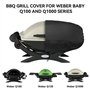 onlyfire Housses pour Barbecue pour Weber Baby Q, Q100 Q120 et Q1000 Grills à Gaz, BBQ Housse Barbecue Exterieur, Noir