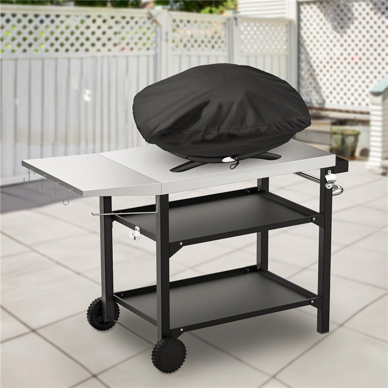 Image secondaire de onlyfire Barbecue à gaz BBQ Convient Housses pour Barbecue pour Weber Baby Q, Q200 Q220 et Q2000 Grills à gaz, Noir