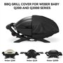 onlyfire Barbecue à gaz BBQ Convient Housses pour Barbecue pour Weber Baby Q, Q200 Q220 et Q2000 Grills à gaz, Noir