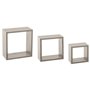 5 five simply smart 3 Petites étagères murales Cube Effet chêne Gris Fixy