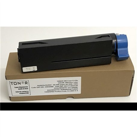 Toner OKI 44574802 pour MB461 MB471 MB491 B431 - Noir - 7.000 Pages - Régénéré Made in Italy