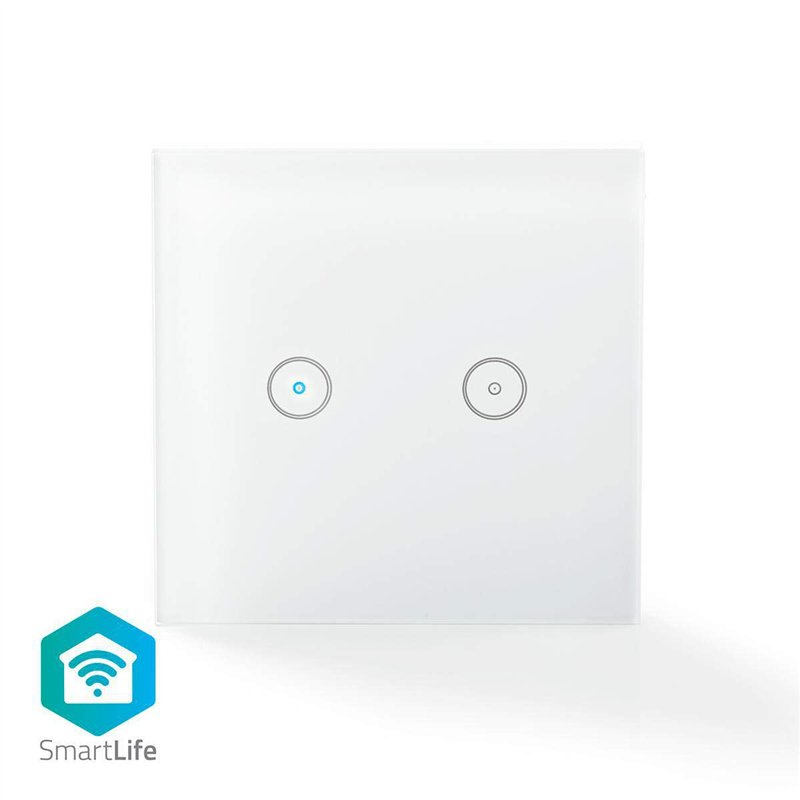 Image secondaire de Commutateur Mural SmartLife | Wi-FI | Double | Montage Mural | 1000 W | AndroidT/iOS | Verre | Blanc