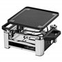 WMF Lono Gril à raclette, avec poêlons et poussoirs, raclette pour 4 personnes, 870 W, en acier inoxydable, mat