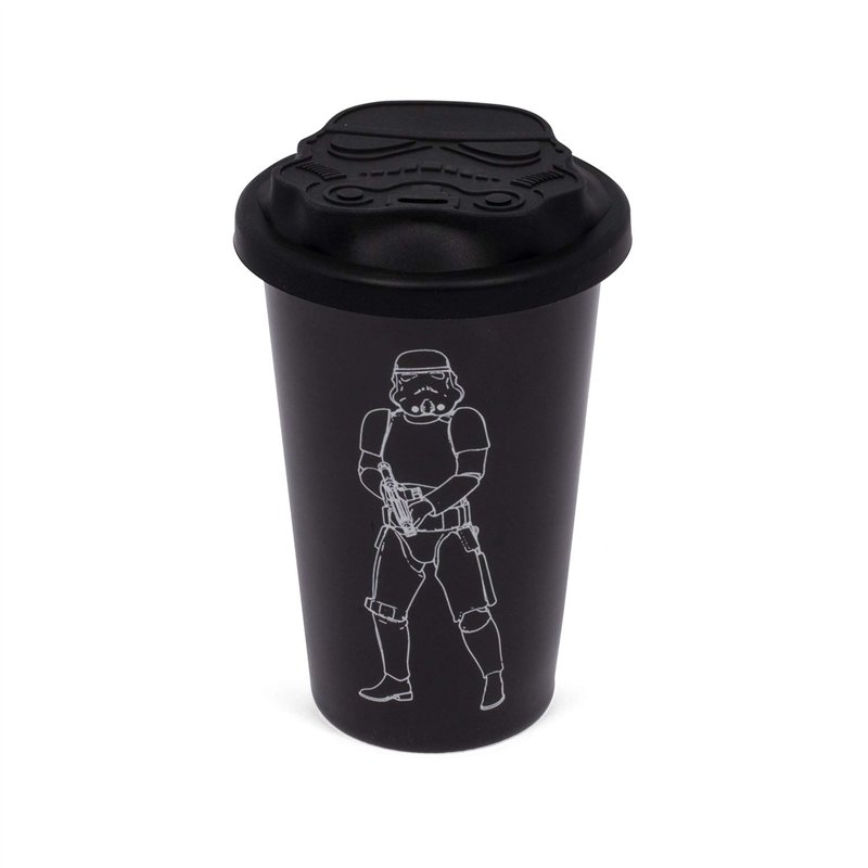 Original Stormtrooper - Mug en Céramique avec Couvercle en Silicone (Noir)