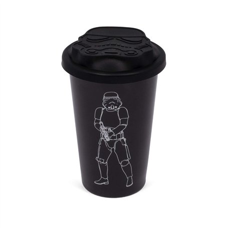 Original Stormtrooper - Mug en Céramique avec Couvercle en Silicone (Noir)