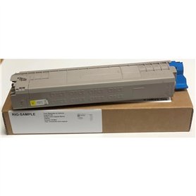Toner OKI 45862814 pour MC873 MC 873 MC883 dn DNC dnx - Jaune - 10.000 Pages - Régénéré Made in Italy