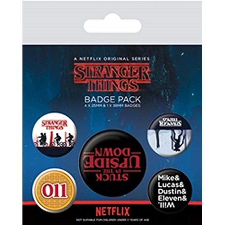 Stranger Things (Upside Down) pack de badge