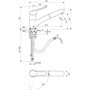Ideal Standard BC143AA Ceraflex Mitigeur cuisine monocommande à poser sur évier, douchette orientable et amovible Chromé