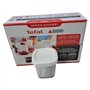 Seb Lot 6 pots en verre 140 ml, Couvercle rouge, Adapté aux yaourtières Multi-Délices Express, Compatible lave-vaisselle XF10050