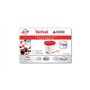 Seb Lot 6 pots en verre 140 ml, Couvercle rouge, Adapté aux yaourtières Multi-Délices Express, Compatible lave-vaisselle XF10050
