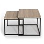 IDMarket - Lot de 2 Tables Basses gigognes Detroit 40/45 Design Industriel