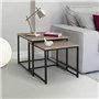 IDMarket - Lot de 2 Tables Basses gigognes Detroit 40/45 Design Industriel