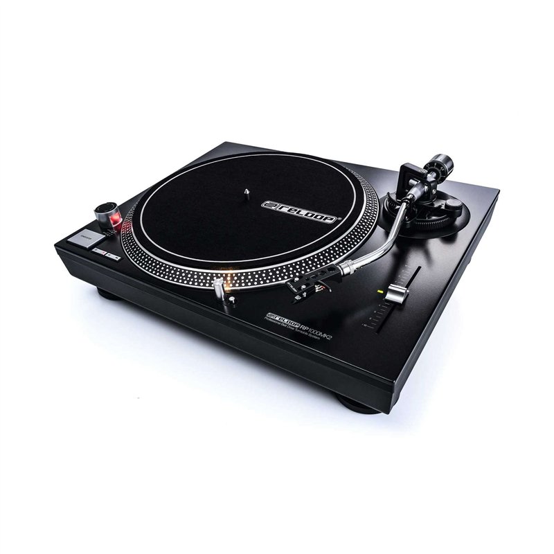 Reloop RP-1000 MK2 - entraînement par Courroie pour DJ et HiFi, 33 1/3 et 45 Tours/Minute, éclairage à Aiguille Extensible, préc