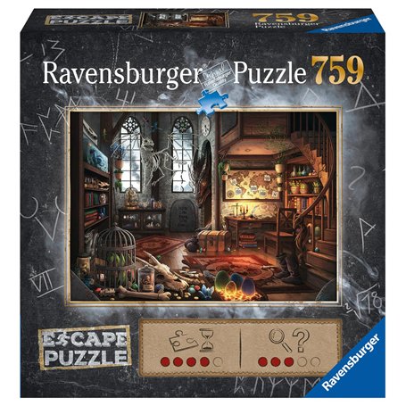 Ravensburger - Escape Puzzle - L'antre du Dragon - pour Adultes et Enfants dès 12 Ans - 759 pièces, 1 Guide de Jeu, 1 enveloppe 