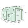 IDMarket - Serre Tunnel de Jardin 6M² Verte Gamme maraîchère Roma 2x3M