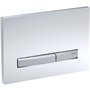 Geberit Sigma50 115.788.SD.2 Plaque de déclenchement pour chasse d'eau 2 débits Métal chromé Verre fumé miroir