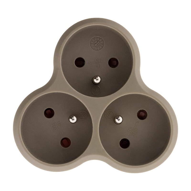 Image secondaire de Triplite triangulaire 3x16A - Taupe - Zenitech