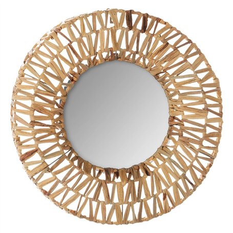 Atmosphera - Miroir tressé - métal et Fibre Naturelle D45 cm