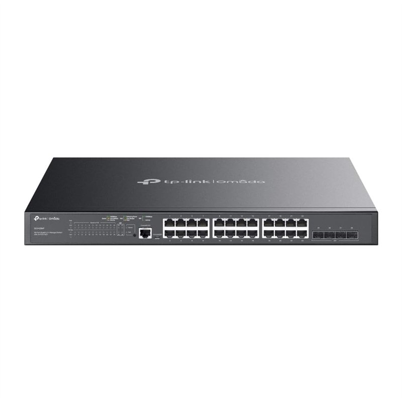 TP-Link Omada TL-SG3428MP Switch PoE administrable L2+ 28 ports Gigabit avec 24 ports PoE+, 4 emplacements SFP gigabit, alimenta