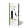 NEDIS Hub USB, 3-Port, USB 2.0, Alimenté par Port USB, SD & MicroSD/3X USB Noir