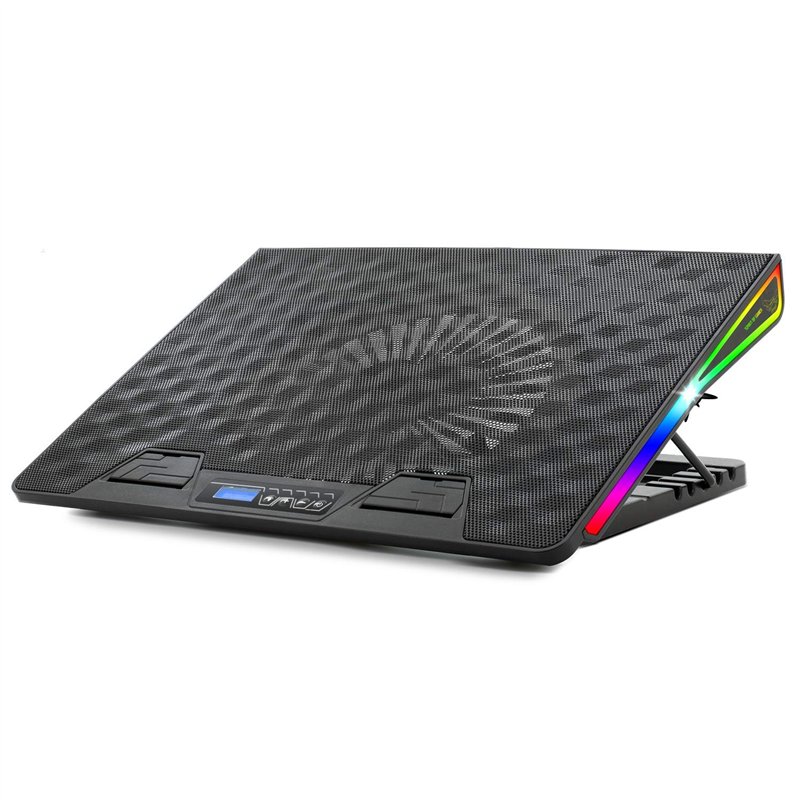 Spirit Of Gamer, AIRBLADE 1000 RGB, Refroidisseur pour PC Portable, 2 Ventilateurs LED RGB, 8 Positions réglables, Port USB, 6 V