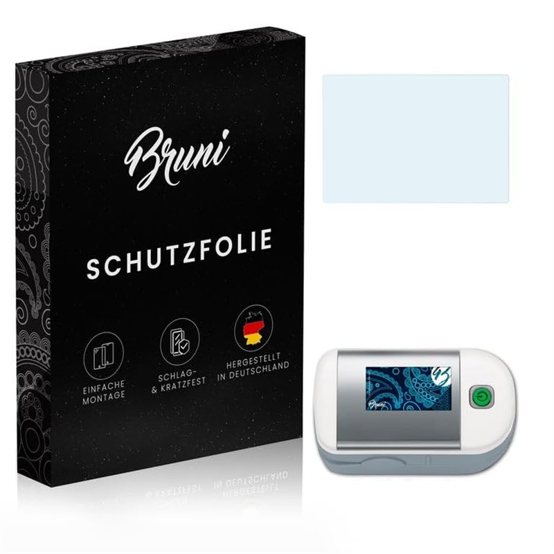 Bruni Protecteur d'écran compatible avec Medisana PM 100 Film Protecteur, cristal clair Écran protecteur (2X)