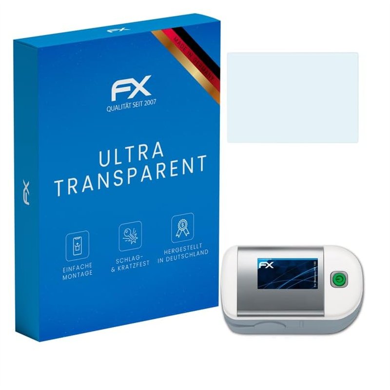 atFoliX Film Protection d'écran compatible avec Medisana PM 100 Protecteur d'écran, ultra-clair FX Écran protecteur (2X)