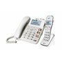 Geemarc Amplidect 595 Combi - Téléphone Filaire Amplifié et Son Combiné Additionnel avec Répondeur, Gros Boutons et Fonction SOS