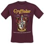 Harry Potter Gryffondor Homme T-Shirt Manches Courtes Rouge L 100% Coton Regular/Coupe Standard