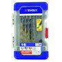 TIVOLY 11901170057 Mallette 16pcs Ranger T16 Mixte Perçage Métal, béton, Bois